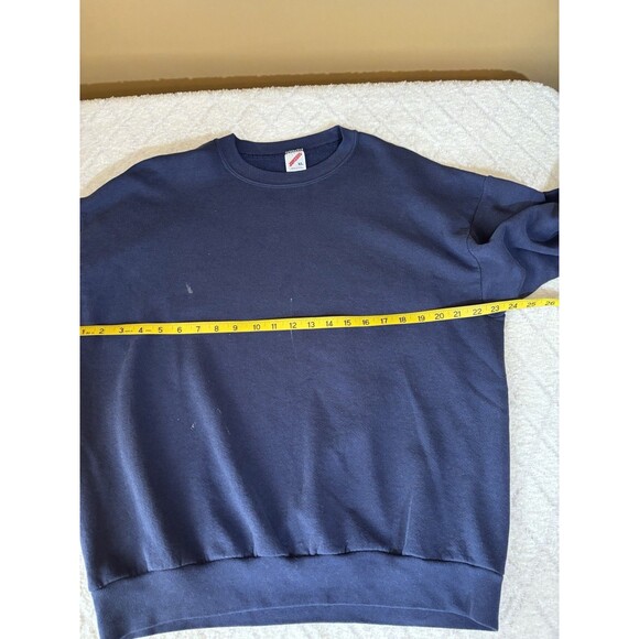 Vintage Jerzees USA Made Solid Blue Sweatshirt Men’s Size XL See Details - Picture 15 of 15